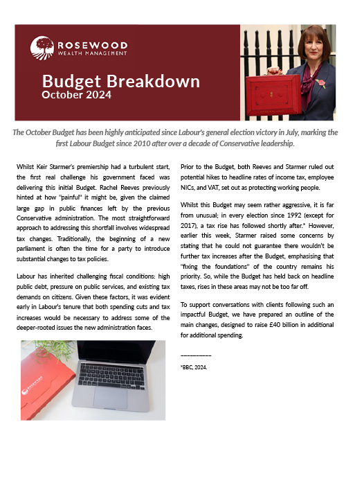 Budget Breakdown October 2024